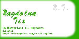 magdolna tix business card